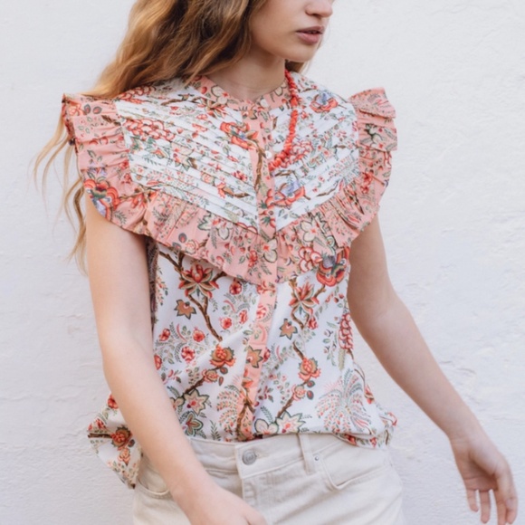 PRE-ORDER: Victoria Blouse Pink - Picture 1 of 5